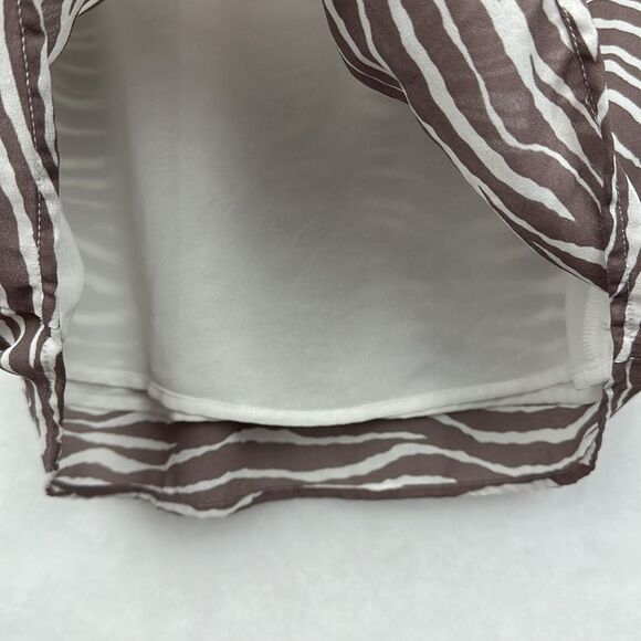 Loft Zebra Print Tie Back Shell Sz XS - Picture 9 of 12